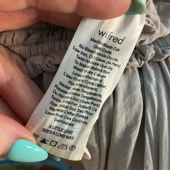 Wilfred Crinkle Pants Wide Leg Cropped Drawstring Gathered Waist Modal Size XS - Picture 11 of 12